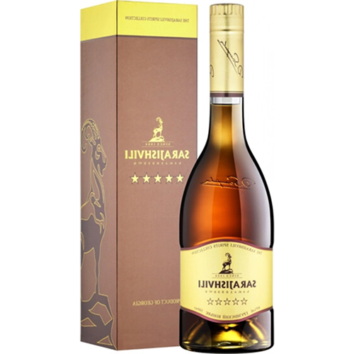 Коньяк грузинский ординарный пятилетний «Сараджишвили 5 звезд» в  п/у   0,5  л    Грузия
