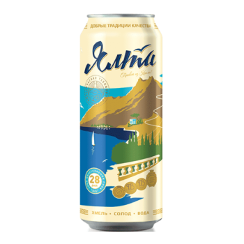 Пиво Ялта светлое 4,4 % алк., Россия, 0,45 л ж/б