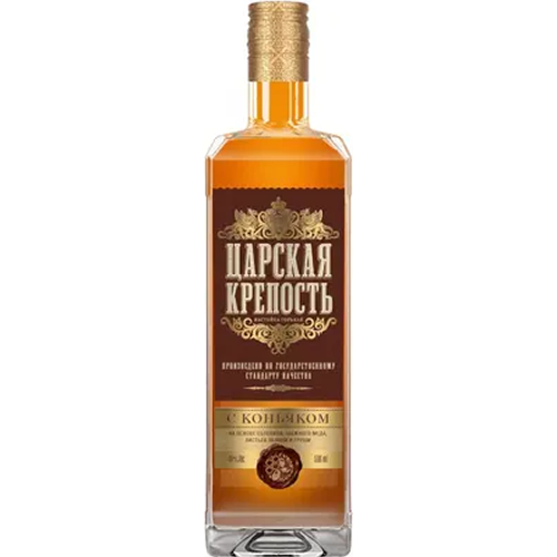 Ликер "Царская Крепость" с Коньяком, Настойка горькая, 0.5 л