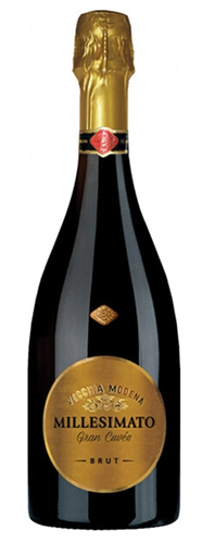 Вино игристое белое брют "Веккья Модена Брют Миллезимато Гран Кюве", год урожая 2024 0,75 л Италия