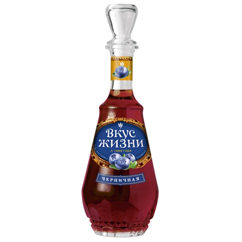 Настойка сладкая "ВКУС ЖИЗНИ" ЧЕРНИЧНАЯ 0,5 л Россия