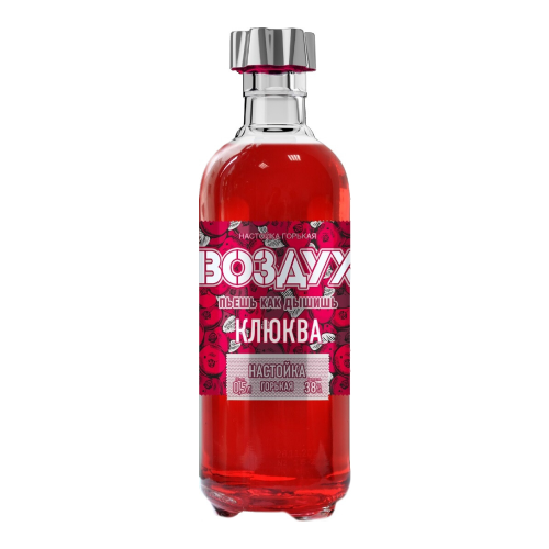 Ликер "Воздух" Клюква, настойка горькая, 0.5 л