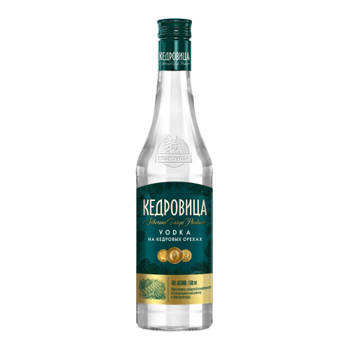 Водка "Кедровица" на Кедровых Орехах, 0.5 л