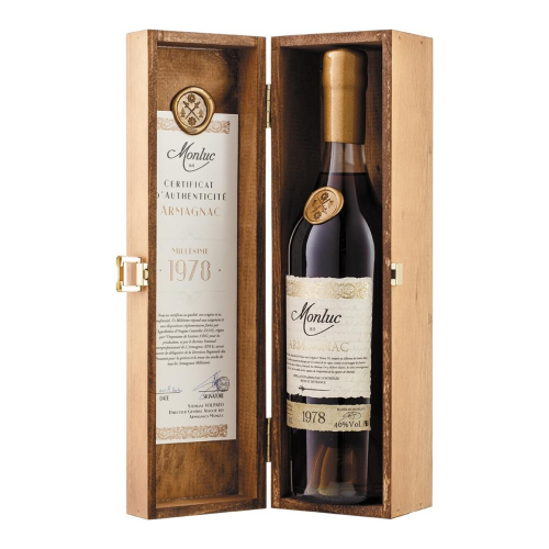 Арманьяк "Monluc" Armagnac AOC, 1978, wooden box, 0.7 л