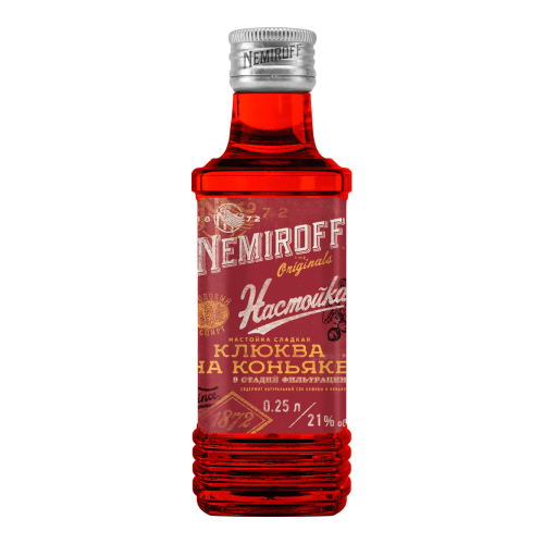 Ликер "Nemiroff" Cranberry with Cognac, 250 мл
