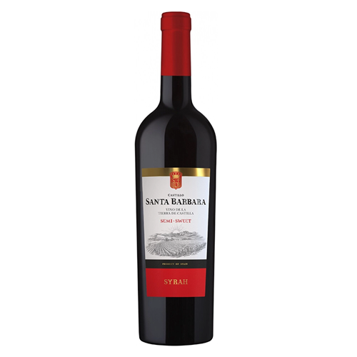 Кастильо Санта Барбара Сира Вино сортовое полусладкое красное 0,75л/6 Испания