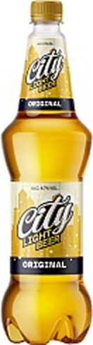 Пиво светлое «Сити Лайт Бир Ориджинал» («City Light Beer Original»)  пастеризованное 1,1 л ПЭТ  4,7%  Россия 