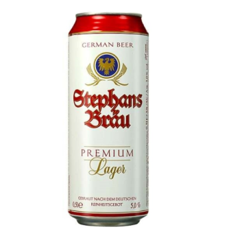 Пиво ШТЕФАНС БРАУ ЛАГЕР светлое пастериз.фильтрованное 5% 0,5л