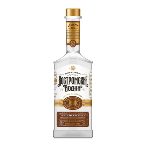 Водка Костромские Водки купаж на клюкве 40% 0.5л