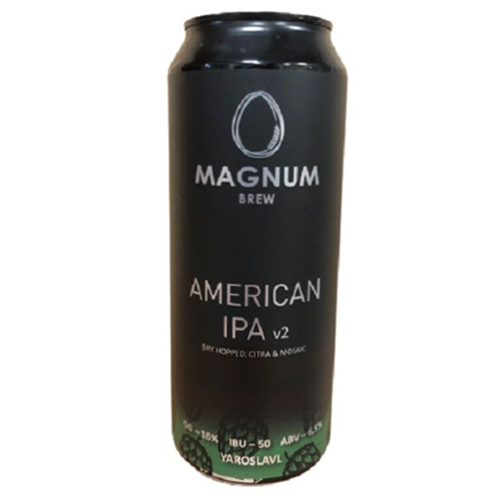 Пиво МАГНУМ Ипа-1 светлое непастер нефильтрованное неосветленное 0,45л БАНКА  6,5% Россия
