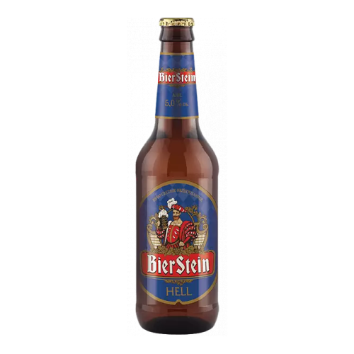 Пиво BIERSTEIN HELL СВЕТЛ. ФИЛЬТР. ПАСТЕР. СТ/Б. 0,45Л