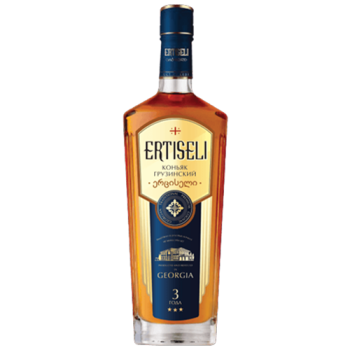Коньяк грузинский ординарный трехлетний «Трехлетний» торговой марки ЭРТИСЕЛИ 0,5 л Грузия