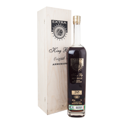 Коньяк "King Pap" 20 Years Old, wooden box, 3 л Коньяк "King Pap" 20 Years Old, wooden box, 3 л