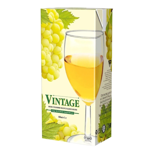 Вино Torgovyj Dom Viktoria, "Vintage" White Semi-Sweet, Tetra Pak, 1 л
