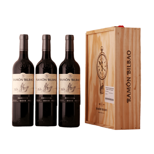 Вино Wine Ramon Bilbao Reserve part of the set of 3 bottles PU corc. 0.75 л