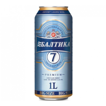 Пиво "Балтика №7" Экспортное, в жестяной банке, 0.9 л