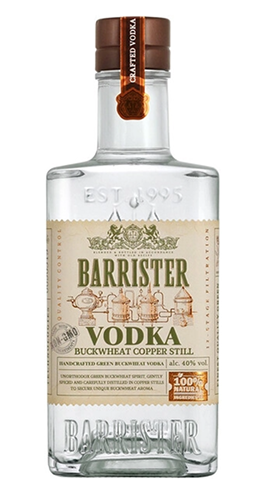 Водка особая  «БАРРИСТЕР ГРЕЧИШНАЯ КОППЕР СТИЛЛ (BARRISTER BUCKWHEAT COPPER STILL)»  0,5 л  Россия