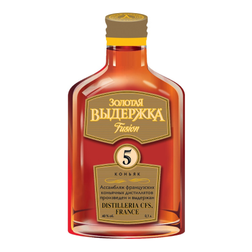 Коньяк "Золотая Выдержка" Фьюжн, 100 мл