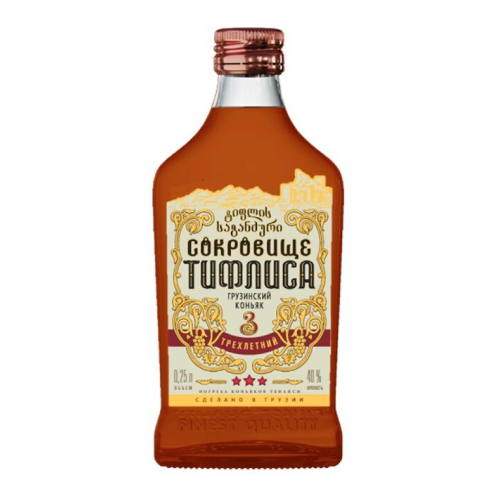Коньяк "Сокровище Тифлиса" 3-летний, 250 мл