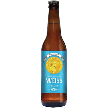 Пиво "Вайс Канцлеръ" светло непастеризованное нефильтрованное неосвет 0,45 л/6  СТЕКЛО 4,5%  Россия