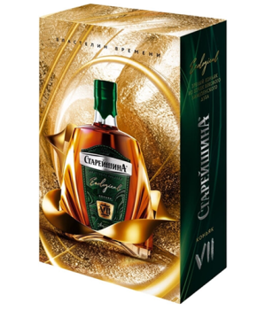 Коньяк выдержанный «КВ» «СТАРЕЙШИНА СЕМИЛЕТНИЙ ЭНОЛОДЖИКАЛ» 0,5 л п/у Россия