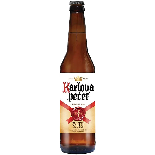 Пиво "Карлова печать" светлое непастеризованное фильтрованное 0,45 л/6  СТЕКЛО 4,5%  Россия