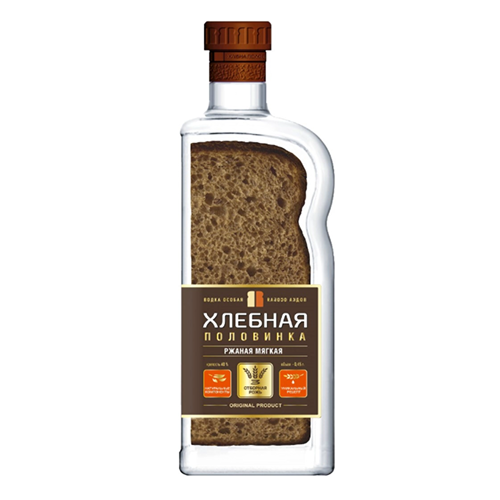 Водка "Хлебная Половинка" Ржаная Мягкая, 0.45 л