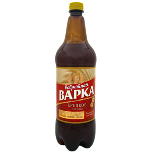 Напиток пивной "ДОБРОТНАЯ ВАРКА КРЕПКОЕ" фильтрованный пастеризованный 1,15 л Россия