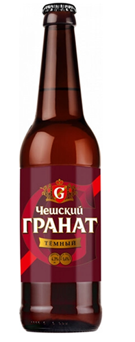 Напиток пивной фильтрованный пастеризованный "ЧЕШСКИЙ ГРАНАТ"  0,45 л СТЕКЛО 4,3% Россия