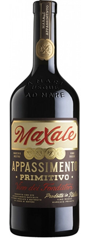 Вино выдержанное сортовое полусухое красное «Пулия. "Максале" Аппасименто Примитиво» 0,75 л Италия