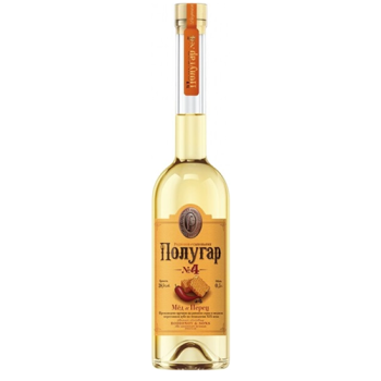ПОЛУГАР №4. Мёд и перец Напиток спиртной из зернового сырья 0,5л/6 Беларусь