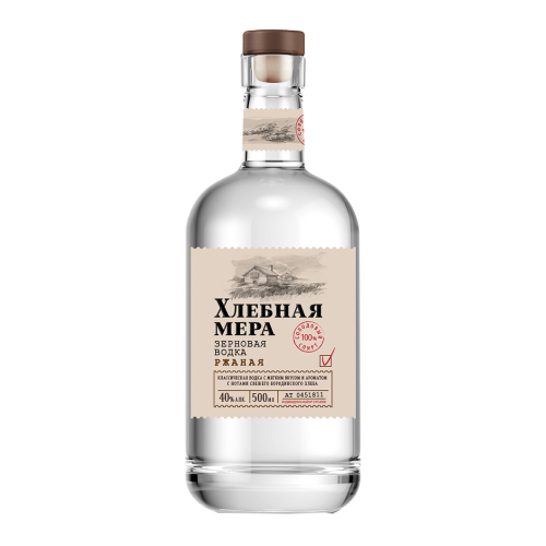 Водка "Хлебная Мера" Ржаная, 0.5 л