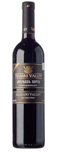 Вино сортовое ординарное красное полусладкое "Алазанская долина" торговой марки ТЕЛААНИ 0,75 л Грузия