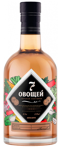 Настойка горькая «7 овощей» 0,5 л Россия