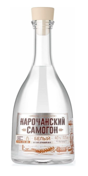 Напиток спиртной из зернового сырья купажированный «Нарочанский Самогон. Белый» 0,5 л Беларусь