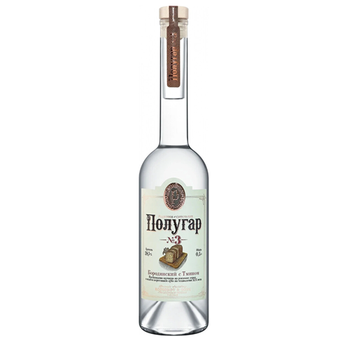 Водка "Полугар" №3, Бородинский с Тмином, 0.5 л