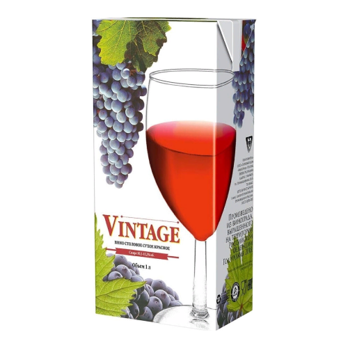 Вино Torgovyj Dom Viktoria, "Vintage" Red Dry, Tetra Pak, 1 л