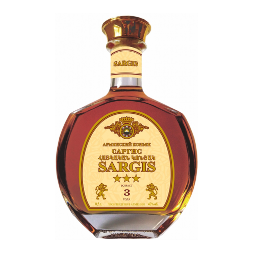 Коньяк Sargis 3 stars, 0.5 л