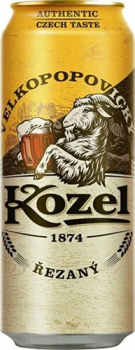 Пиво "ВЕЛКОПОПОВИЦКИЙ КОЗЕЛ Резаное" светлое пастеризованное 0,45 л банка 4,7%  Россия