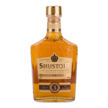 Коньяк Российский трехлетний «Shustoff, Шустов» 0,25л