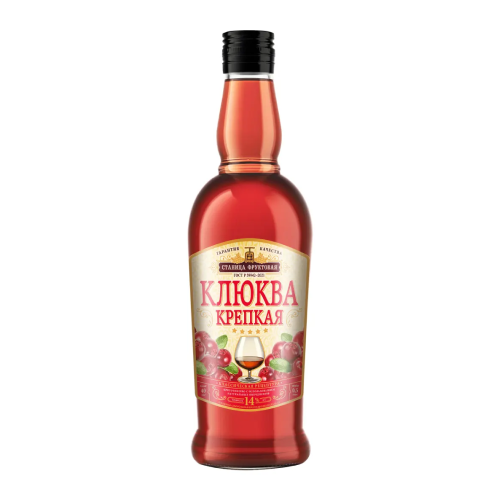 Алкогольная продукция плод. СТАНИЦА ФРУКТОВАЯ КЛЮКВА КРЕПКАЯ 14% КР. П/СЛ. 0,5Л