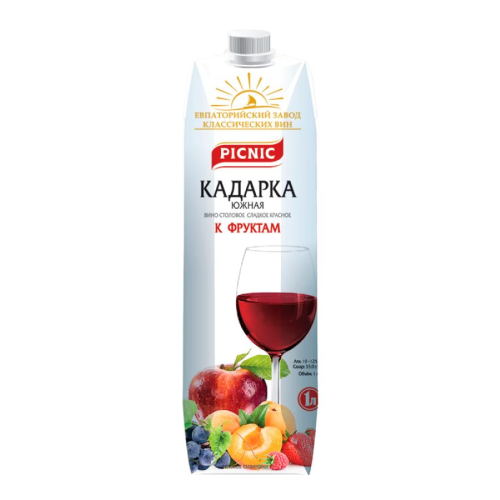 Вино Кадарка Южная столовое красное сладкое 10-12% 1л.