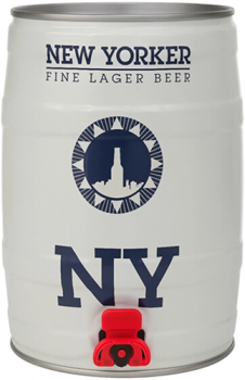 Пиво светлое пастеризованное фильтрованное "Нью Йоркер Файн Лагер Бир" 5 л/2 жест. БОЧОНОК 4,5%  Германия