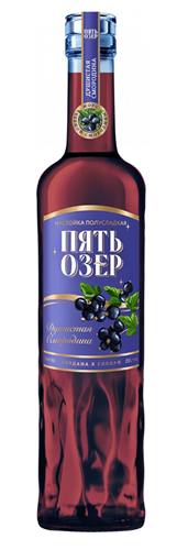 Настойка полусладкая "ПЯТЬ ОЗЕР" ДУШИСТАЯ СМОРОДИНА 0,5 л Россия