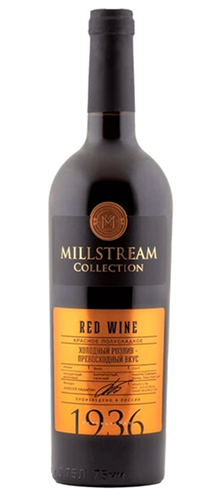 Вино полусладкое красное "КОЛЛЕКЦИЯ МИЛЬСТРИМ КРАСНОЕ ПОЛУСЛАДКОЕ ВИНО"  0,75 л Россия
