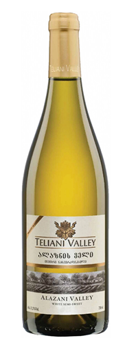 Вино сортовое ординарное белое полусладкое "Алазанская долина" торговой марки ТЕЛААНИ 0,75 л Грузия