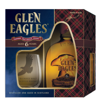 Виски солодовый Глен Иглс 6 лет  0,7л п/у+бокал