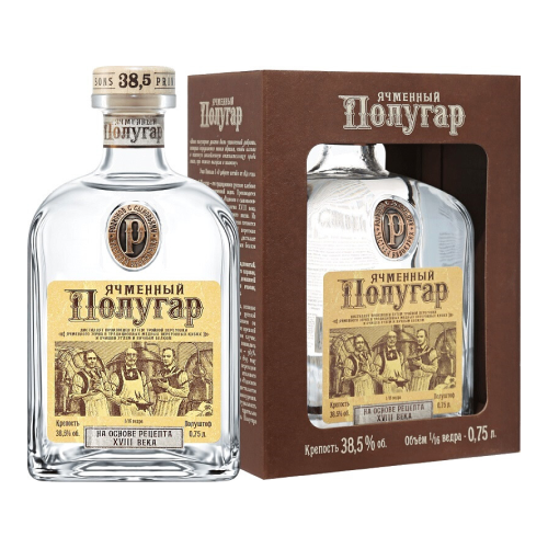 Водка "Polugar" Barley, gift box, 0.75 л