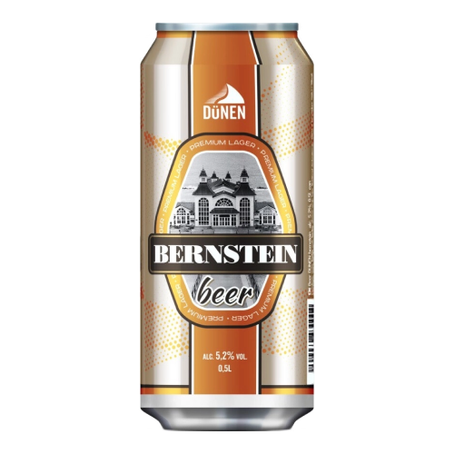 Пиво "Dunen" Bernstein, in can, 0.5 л