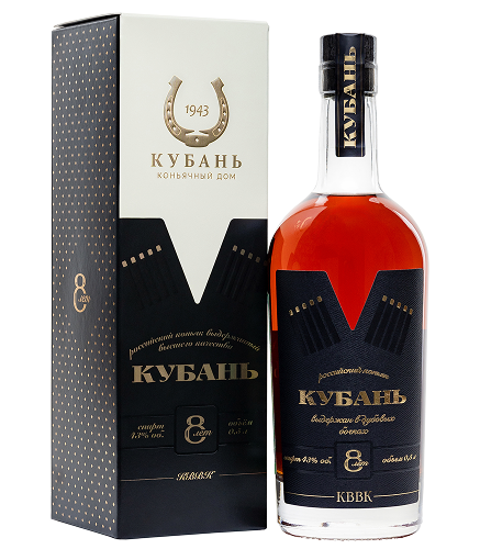 Коньяк российский выдержанный высшего качества "КВВК" "Кубань" 0,5 л п/у Россия
